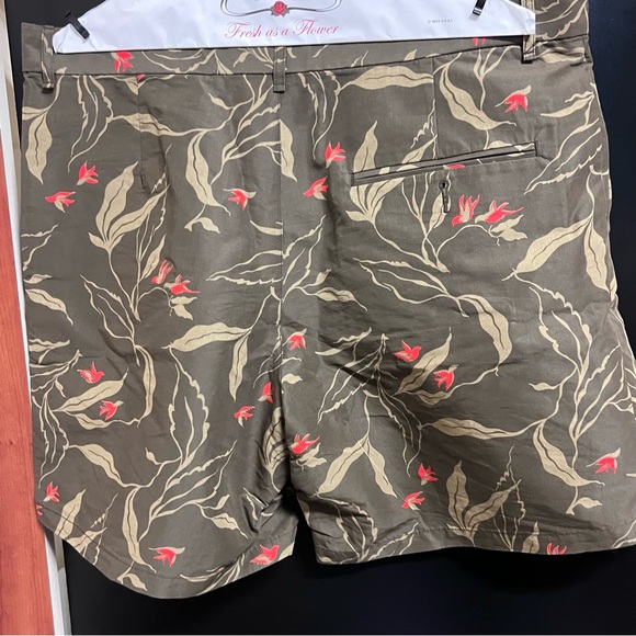RAG & BONE Jackson Short Army Floral Men's Orange Birds Size 36 - Picture 3 of 12